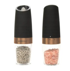 Set 2 rasnite pentru sare si piper, electrice, activare automata, capacitate 50 ml, Kinghoff foto