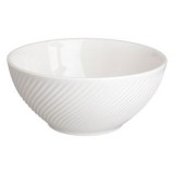 Bol ceramic alb cu model reliefat liniar, 642 ml, CMCLASS