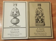 Set 2 carti Spanisch de A. Suetin. Carti de sah in limba germana