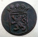 J.414 INDIILE OLANDEZE NETHERLANDS EAST INDIES HOLLAND VOC 1 DUIT 1734 EROARE
