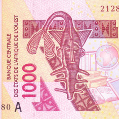 Bancnota Statele Africii de Vest 1.000 Franci 2021 - P115A UNC Coasta de Fildes