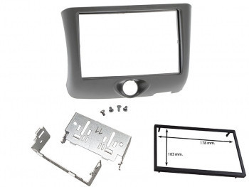 Cadru radio 2DIN cu console metalice + rama interior (173&amp;times; 103mm) Toyota YARIS 1999&amp;gt;2003 foto