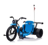 Cumpara ieftin Motocicleta electrica pentru copii 5-12 ani, Kinderauto Drift-Trike, 500W, 24V 10Ah, roti moi, albastra