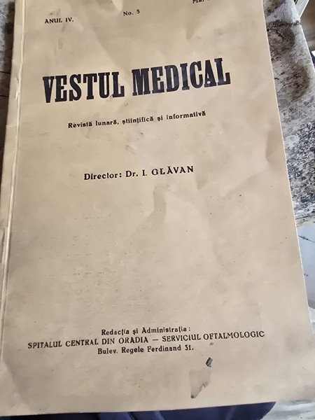 Revista Vestul Medical Anul IV Nr. 5 1935 - I. Glavan