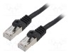 Patch cord LANBERG F/UTP 6 litat CCA PVC negru 1m 26AWG