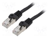 Patch cord LANBERG F/UTP 6 litat CCA PVC negru 1m 26AWG