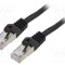 Patch cord LANBERG F/UTP 6 litat CCA PVC negru 1m 26AWG