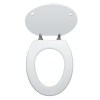 Capac WC din MDF, Ferro WC/BILA, alb, inchidere standard, 370 x 435 mm