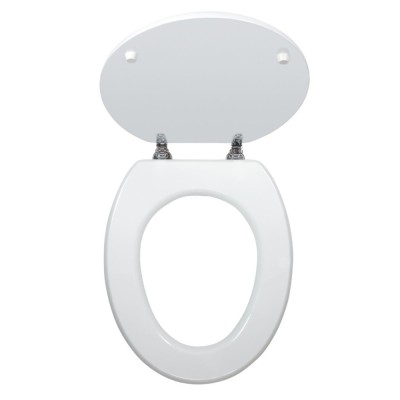 Capac WC din MDF, Ferro WC/BILA, alb, inchidere standard, 370 x 435 mm foto