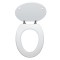 Capac WC din MDF, Ferro WC/BILA, alb, inchidere standard, 370 x 435 mm