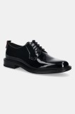 HUGO pantofi de piele Lysander culoarea negru, 50552608