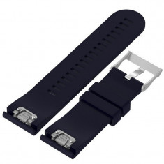 Curea ceas Smartwatch Garmin Fenix 5, 22 mm Silicon iUni Dark Blue foto