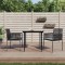 vidaXL Set mobilier grădină cu perne, 3 piese, negru, poliratan &amp; oțel 3187065