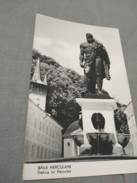 CARTE POSTALA BAILE HERCULANE STATUIA LUI HERCULES CIRCULATA