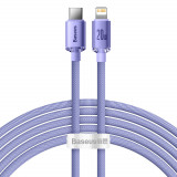 Cablu De Date De &icirc;ncărcare Rapidă Din Seria Baseus Crystal Shine USB Tip C La Lightning 20W 2m Violet (CAJY000305)