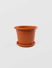 Ghiveci Model cu Tava, STERK, 40x29 cm, Plastic Maro foto