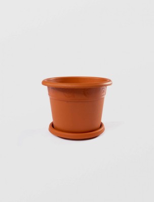 Ghiveci Model cu Tava, STERK, 33x26 cm, Plastic Maro foto