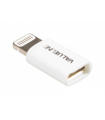 Adaptor iPhone Lightning tata - micro USB mama alb Valueline foto