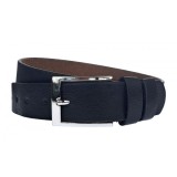 Curea barbati, casual-eleganta, din piele ecologica, 3.4cm, negru - CK141N