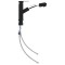 Robinet chiuveta de baie retractabil, negru, 157x172 mm