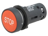 Comutator apăsare 22mm 1 NC roșu