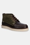 Barbour cizme &icirc;nalte din piele Hadston culoarea maro, MFO0822OL32