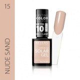 Lac de unghii Solar Gel, Revers, 12 ml, nude, nr 15, nude sand