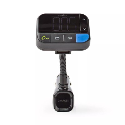 Modulator FM Nedis Bluetooth MicroSD Hands-Free Control vocal 2x USB foto