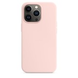 Husa eleganta din piele ecologica cu MagSafe, interior catifea, compatibila cu iPhone 13 Pro Max, Chalk Pink, Oem
