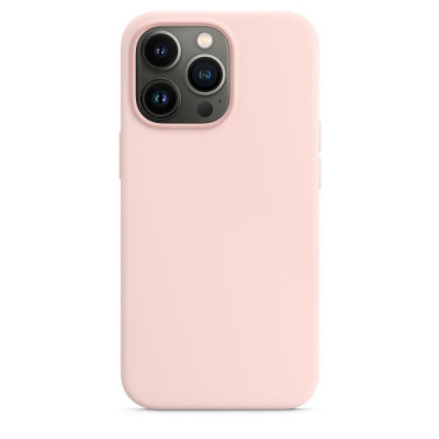 Husa eleganta din piele ecologica cu MagSafe, interior catifea, compatibila cu iPhone 13 Pro Max, Chalk Pink foto
