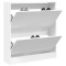 vidaXL Pantofar, alb, 80x21x87,5 cm, lemn compozit