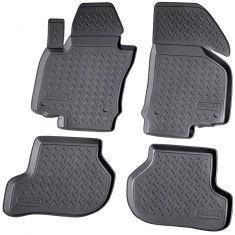 Set de 4 covorase cauciuc 3D stil tavita premium pentru Skoda Octavia II, 2 din 2004-2013, Yeti din 2009-2017