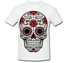 Tricou &amp;quot; Day of the dead sugar skull &amp;quot; foto