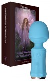 Mini Wand SecretFuntasy, 10 Moduri Vibratii, Silicon, USB, IPX7, Albastru, 11 cm