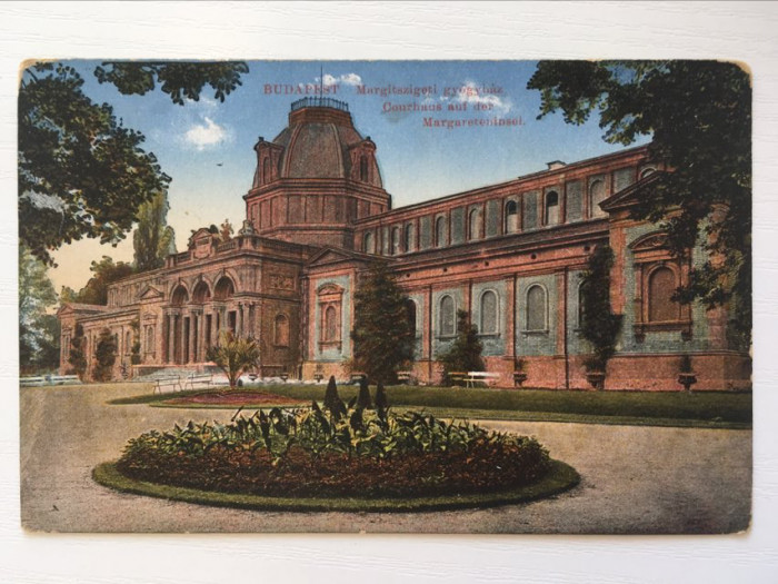 Carte postala veche vedere Ungaria Budapest Margitszigeti gyogyhaz, 1915