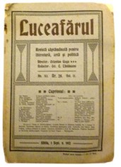 Revista LuceafarulNr. 28Volumul II1 sept. 1912 foto