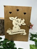 Cutie din Lemn pentru Chei , Design Vaca si Inimioare