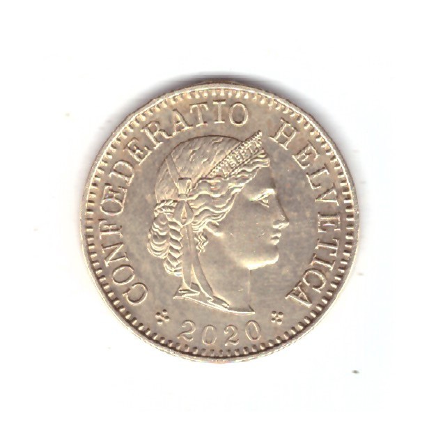 Moneda Elvetia 5 rappen 2020, stare foarte buna, curata