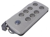 Prelungitor cu Protecție la Supratensiune, 8 Prize, 10A