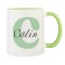 Cana maner verde personalizata prenume Calin, INOVATIX&reg;. 330ml