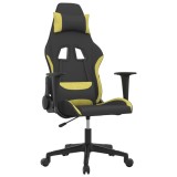 Cumpara ieftin Scaun de gaming cu masaj, negru si verde deschis, textil
