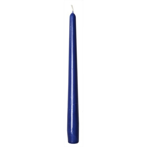 Lumanare sfesnic conica, albastra, &Oslash; 2,2 cm x inaltime 24 cm, durata de ardere 7 ore