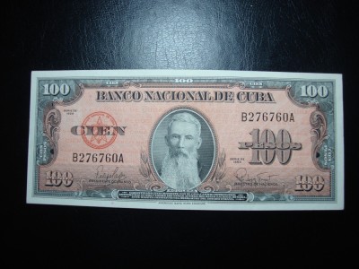 CUBA 100 PESOS 1959 EXCELENTA foto