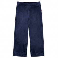 Pantaloni de copii din catifea, albastru închis, 104