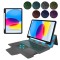 [Pachet 360??A?] Husa cu tastatura + folie iPad 10 (2022) 10.9 Techsuit KeyTab Pro,??A negru