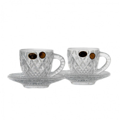 Set 2 cesti cafea/ceai Cristal Bohemia COD: 53 foto