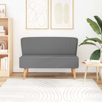 vidaXL Canapea din material textil 117 x 55,5 x 77 cm, gri deschis 244070 foto