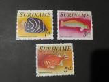Seria Surinam 1976 - Fauna Marină, Pești Exotici, Pește &Icirc;nger, Pește Veveriță, 3v, Neștampilată -A333