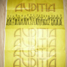 Afis Teatrul National - Auditia , regia Andrei Serban 1990 ,dim.= 50x69cm