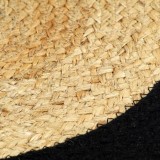 Cumpara ieftin Naproane, 6 buc., negru, 38 cm, iută și bumbac, rotund